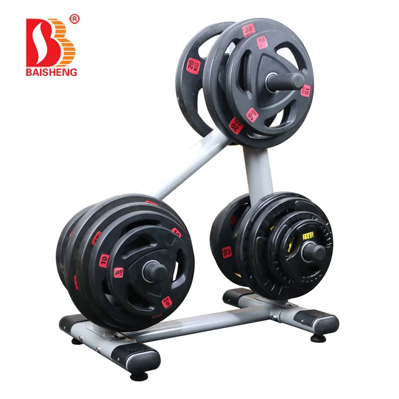 
Strength Training Gym Equipment Barbell Weight Plate Rack Standard Weight Tree for Sale 