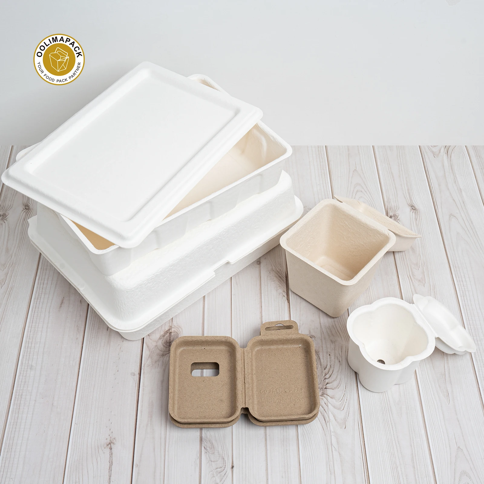 OOLIMAPACK Biodegradable Food Paper Box Pulp Egg Molded Pulp Fiber Packaging