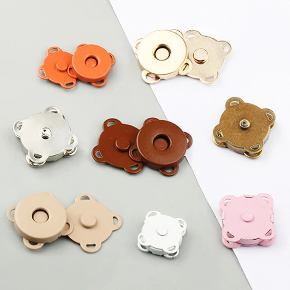 14mm 19mm 24mm Colorful Sewing Invisible Magnet Clasp Metal Alloy Magnetic Snap Button