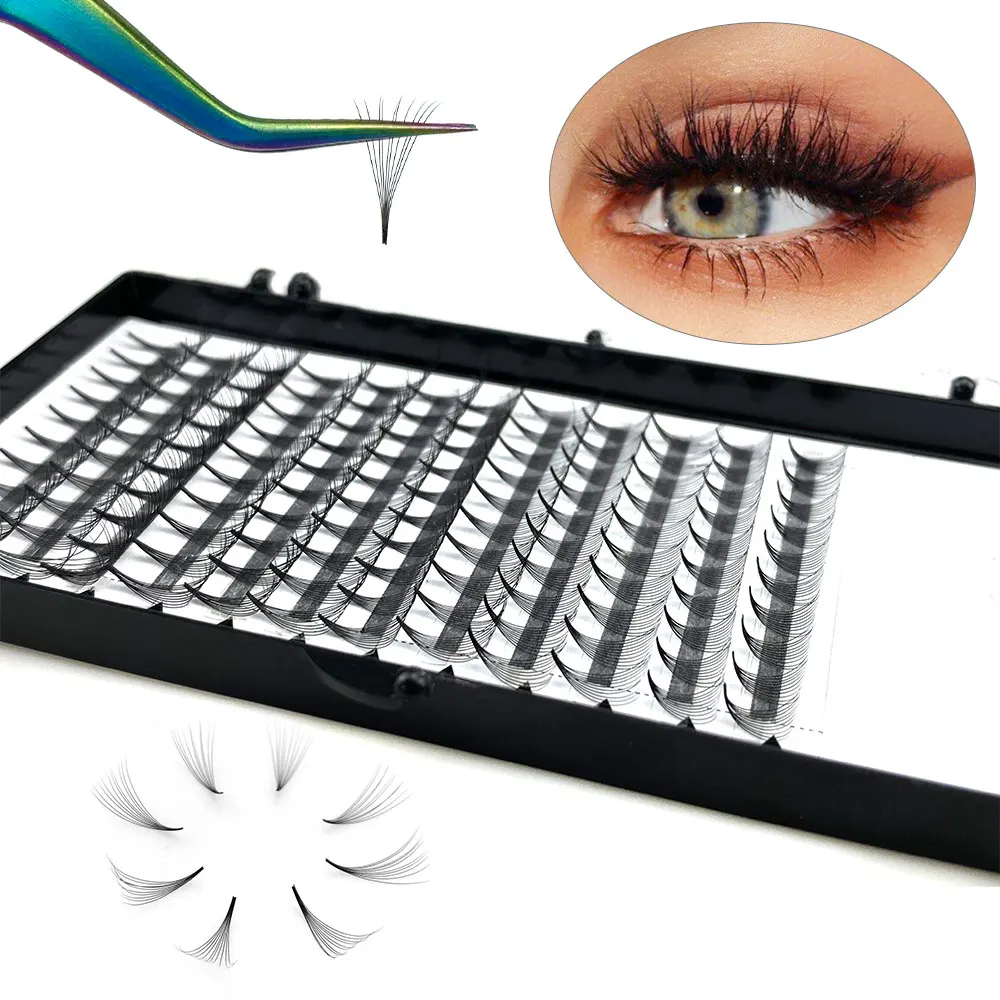 2D 3D 4D 5D 6D 7D 8D 9D 10D 12D 14D 16D 20D Slim Base Volume lashextensions premade fans Sharp Base Point Stem Premade Fans