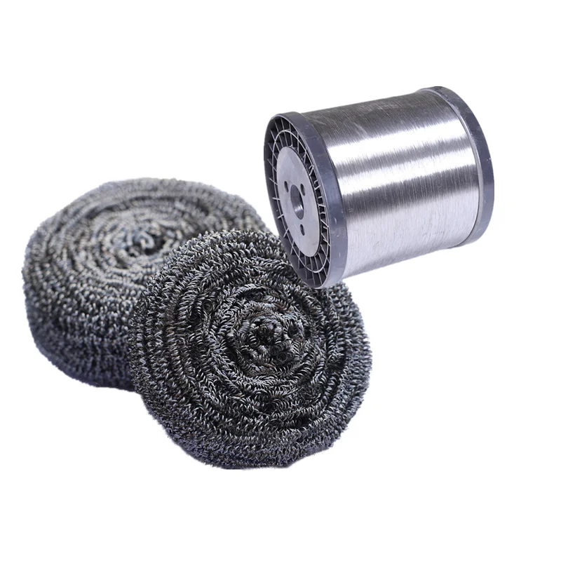 Tough Cleaning Wire Scourer Kitchen Dish Washing Balls OEM Bulk Packing Non-rust Material Round Cleaning Scourer Stainless Pads
