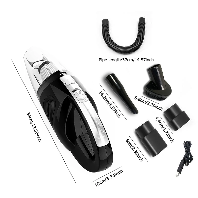 Portable Automatic Car Vacuum Cleaner Wet and Dry Vacuum Cleaner With Vacuum Cleaner Parts For Car And Home Use