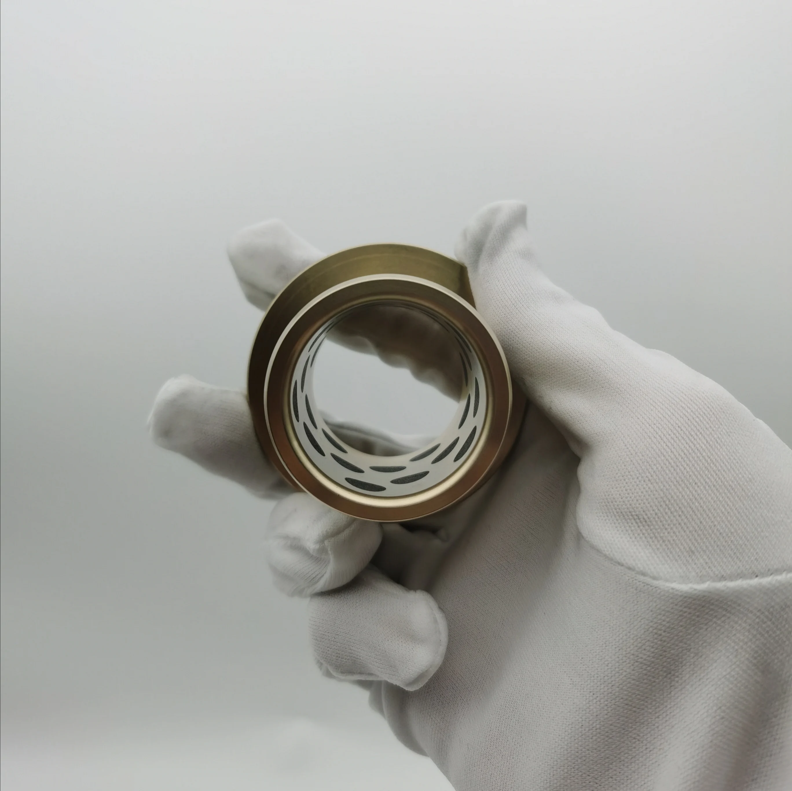 
SANLONG JFB Shouldered Oil Free Bushings I.D. E7 Copper Alloy Flanged Brass Sleeve Custom MPFZ Brass + graphite Sliding Bearing 