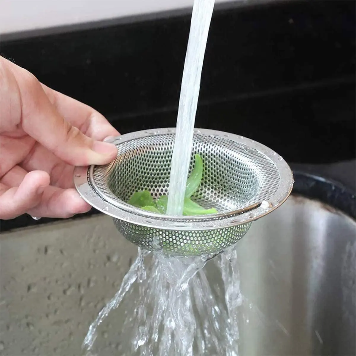 Stainless Steel Sink Strainer Filter with Upgraded Mesh and Lift-up Handle
