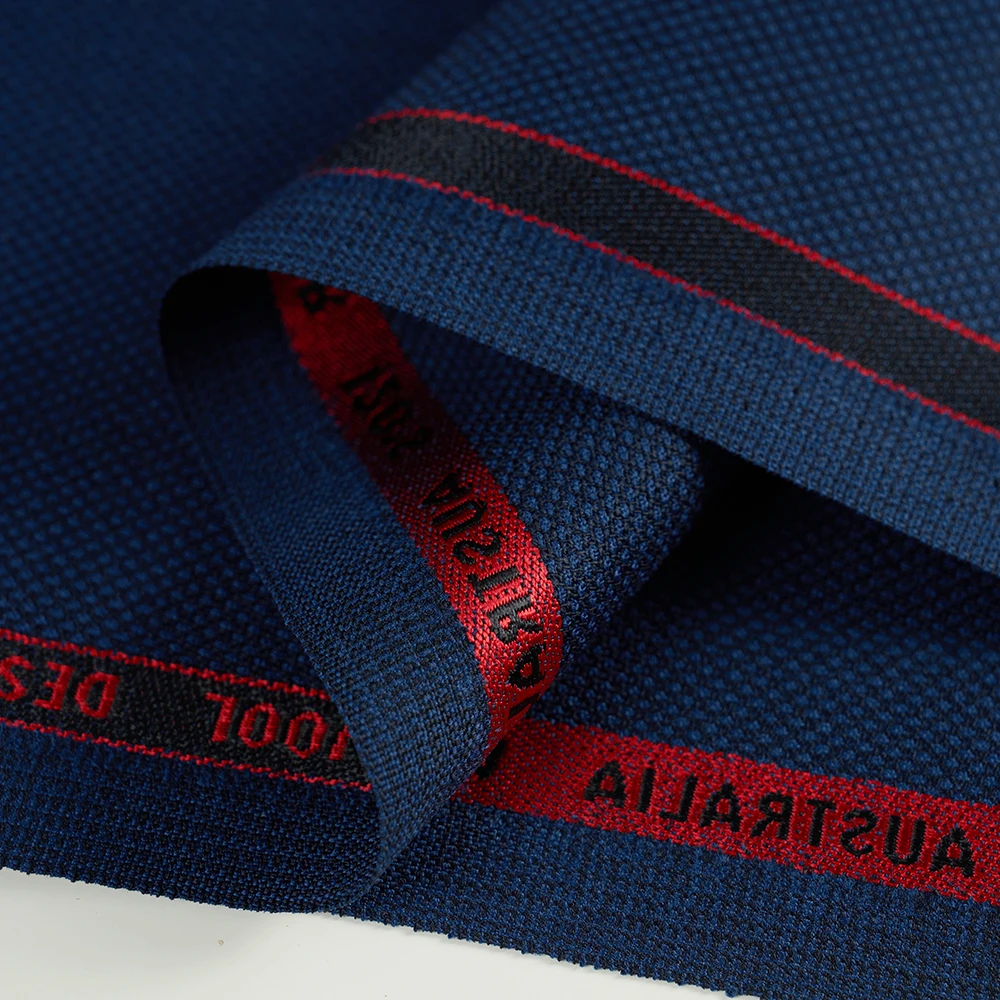 Best Price  Free Sample 100%Wool Worsted Merino Wool Fabric Luxury for Man Suits Bird Eye pattern