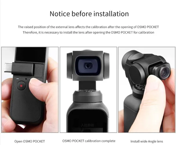Pocket Holder Camera Wild Angel Lens For Dji Osmo Pocket 2 Generation