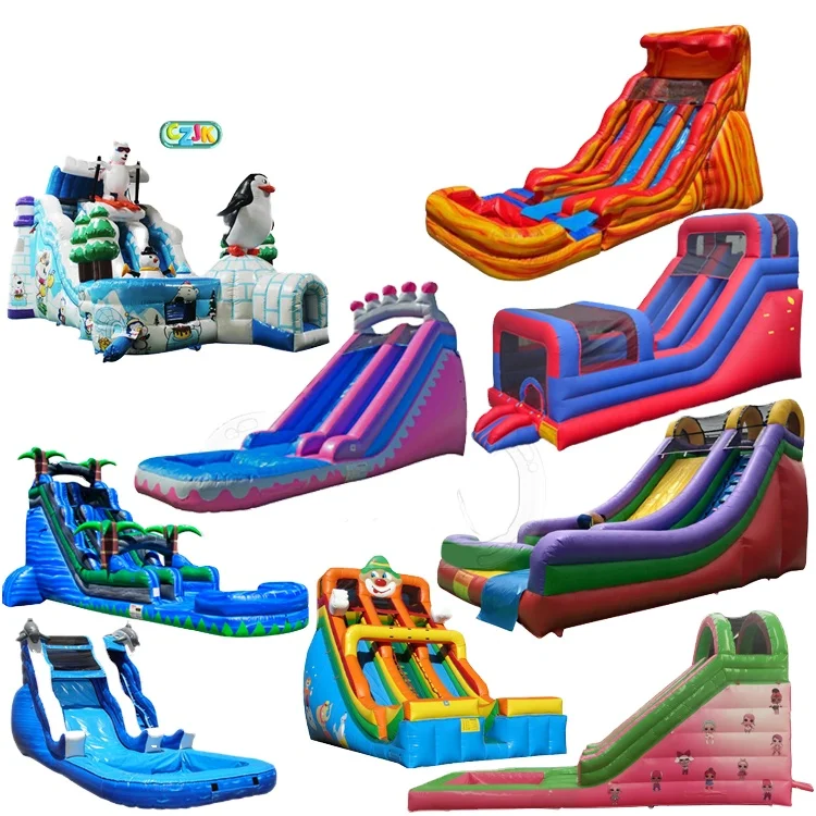 
china customized commercial wet or dry slide cheap inflatable outdoor water slides clearance for sale 