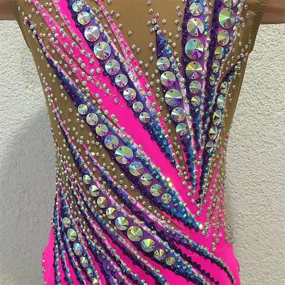 Ballroom ice figure skating dress design ballet Training Dancewear rhythmic gymnastics competition leotards For Women