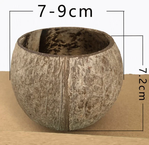 Eco Friendly natural coconut shell cup custom logo hand crafted coconut bowl for candle making