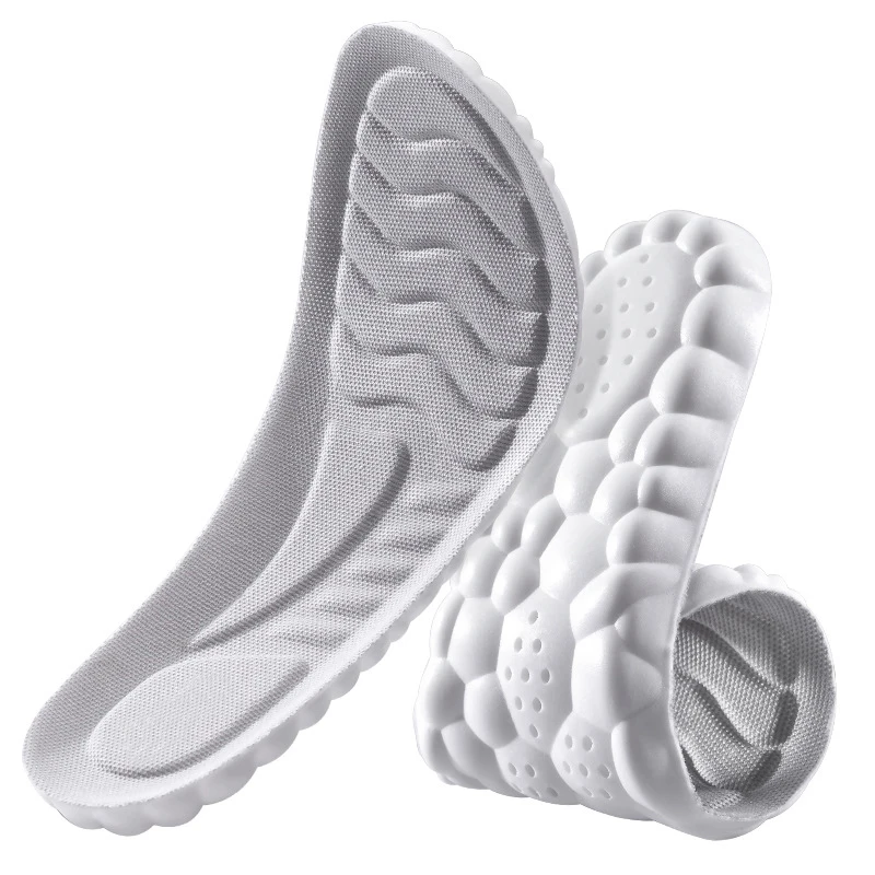 High Elastic Soft Pu Sport Massage Boosting Insoles Popcorn Shock Apsorption Insole
