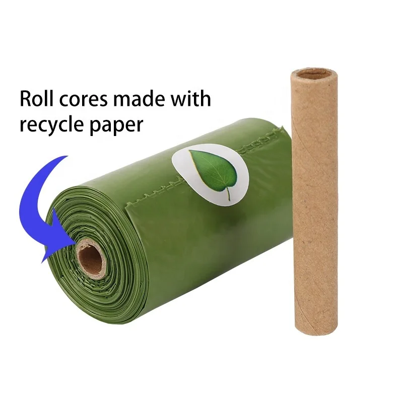  Fully Compostable Disposable Poo Bag Customized Pet Biodegradable Corn Starch Dog Poop Waste Bolsas Caca