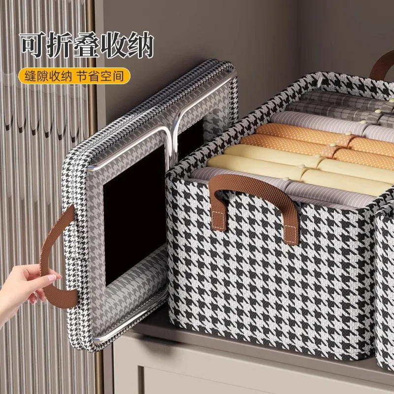 Collapsible Fabric Clothing Storage Container Organize Bathroom Wardrobe & Underwear for Small Spaces