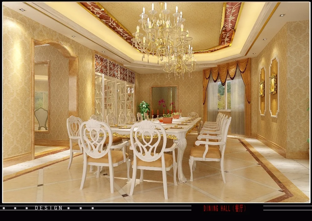 Luxurious Decoration 3D MAX Interior Rendering For European Style Villa