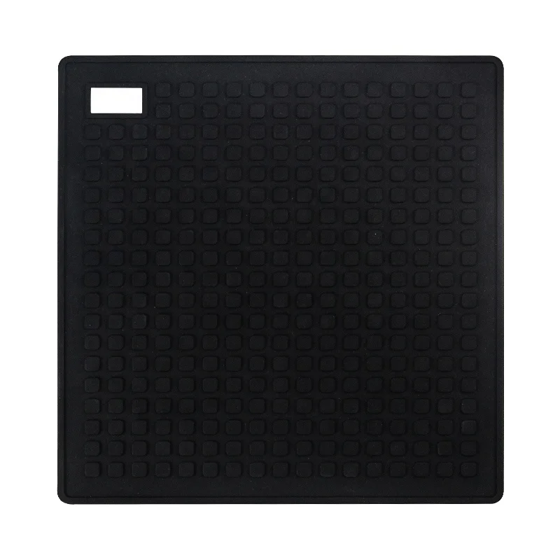 Non Slip Flexible Durable Heat Resistant Silicone Pot Holder/ Silicone Trivet / Coaster / Placemat / Hot Pad Square BPA Free 80g