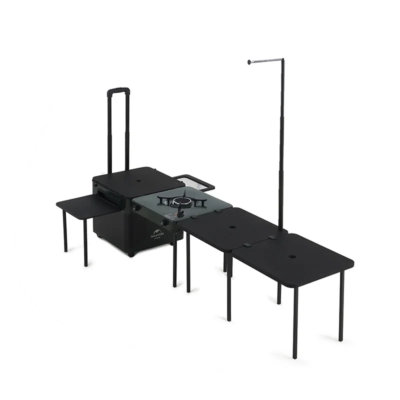 Портативный складной многофункциональный комбинированный стол Naturehike для пикника и барбекю, с плитой, для кемпинга, мобильная кухня, для приготовления пищи