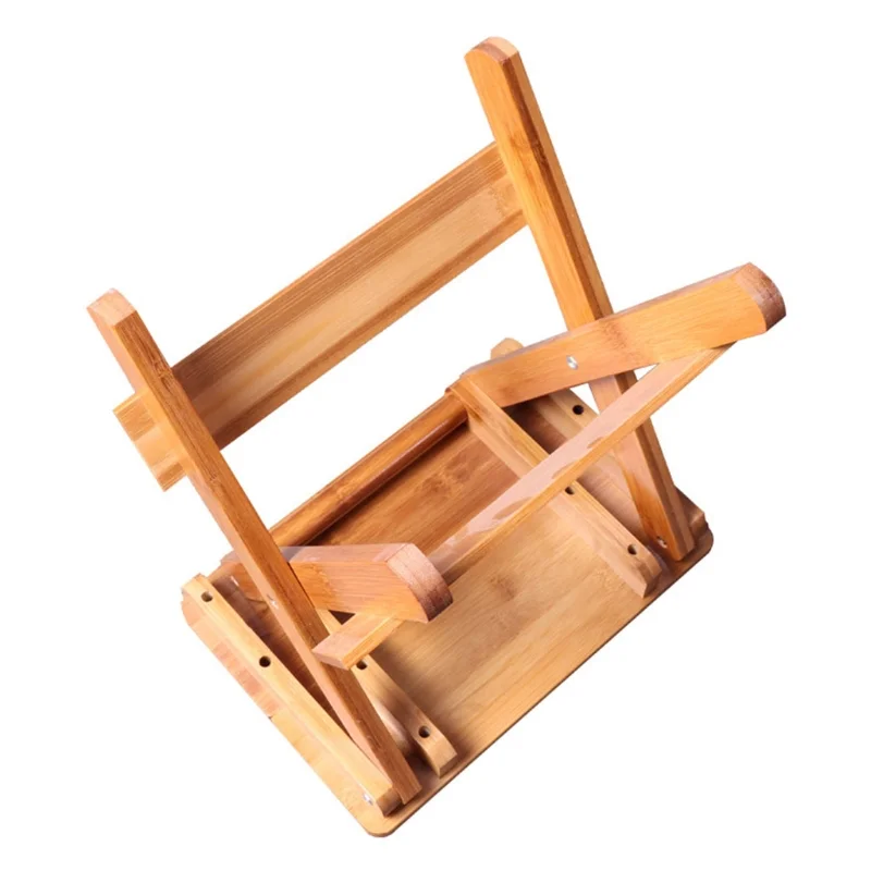 Bamboo folding stool portable household solid Bamboo taburet outdoor fishing chair small bench square stool