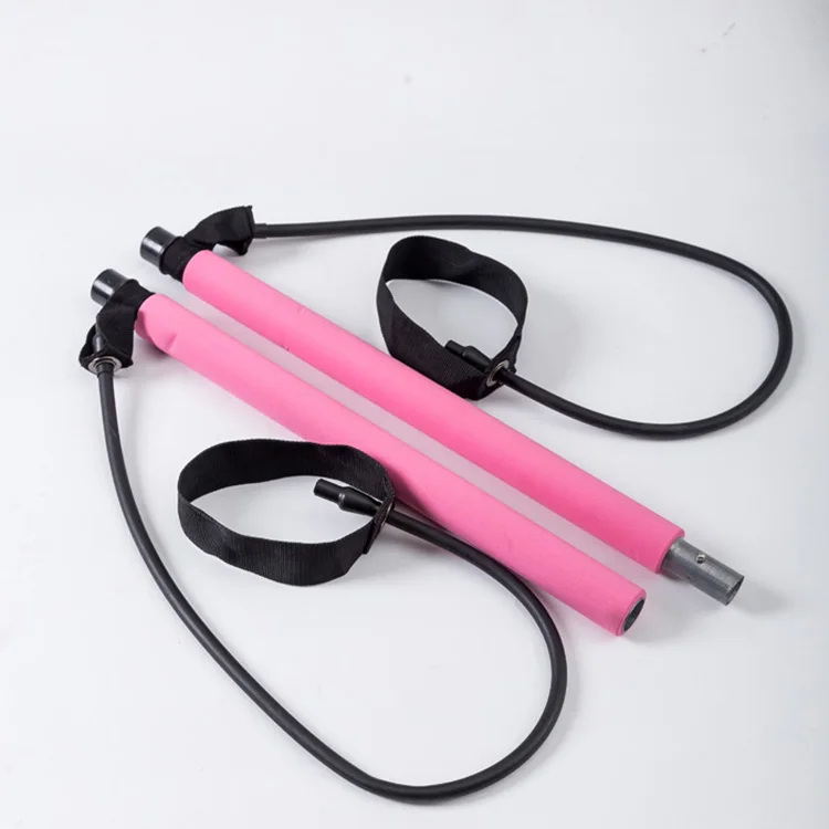 Pilates bar with resistance bands Yoga stick