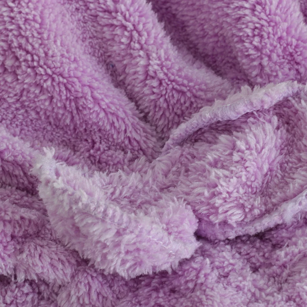 Soft Women Head Coral Fleece Microfiber Bath Hair Cap