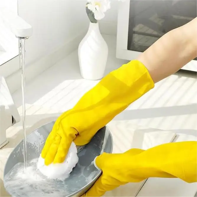 Household Silicone Gloves Cleaning Rubber Dish washing Gloves Kitchen Gloves