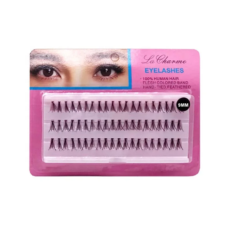 Private Label Wholesale DIY Girl Group False Eyelashes Natural Segmented Eyelash Cross Curl Fairy Grafted Individual Eye Lashes