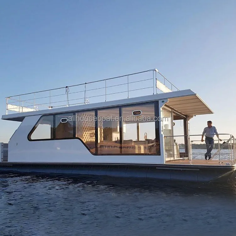 New Design Yacht High Speed Mobile Houseboat on Water Floating Boat Prefabricated Houseboat