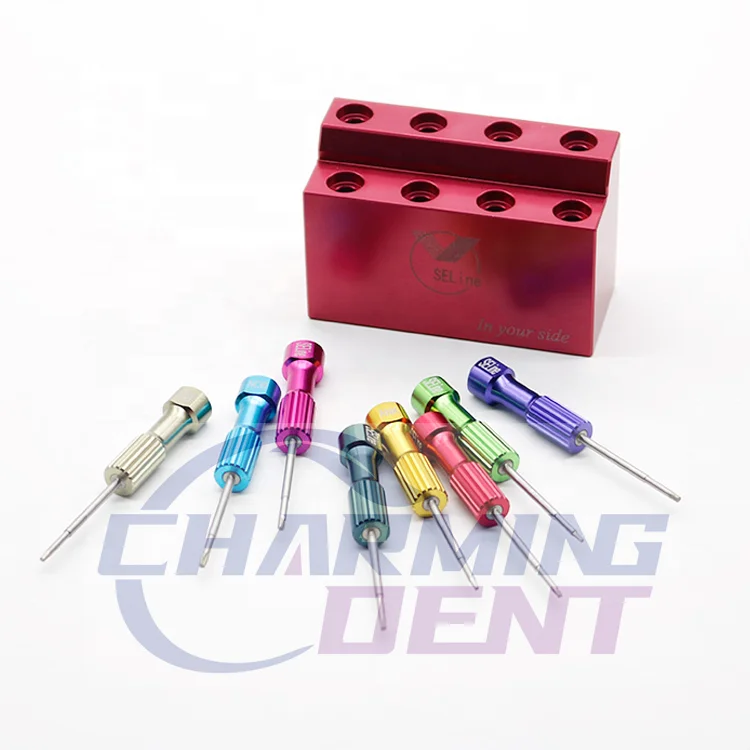 Dental implant screw removal kit mini screw drivers with metal holder / Dental implant system screw driver implant surgical kit
