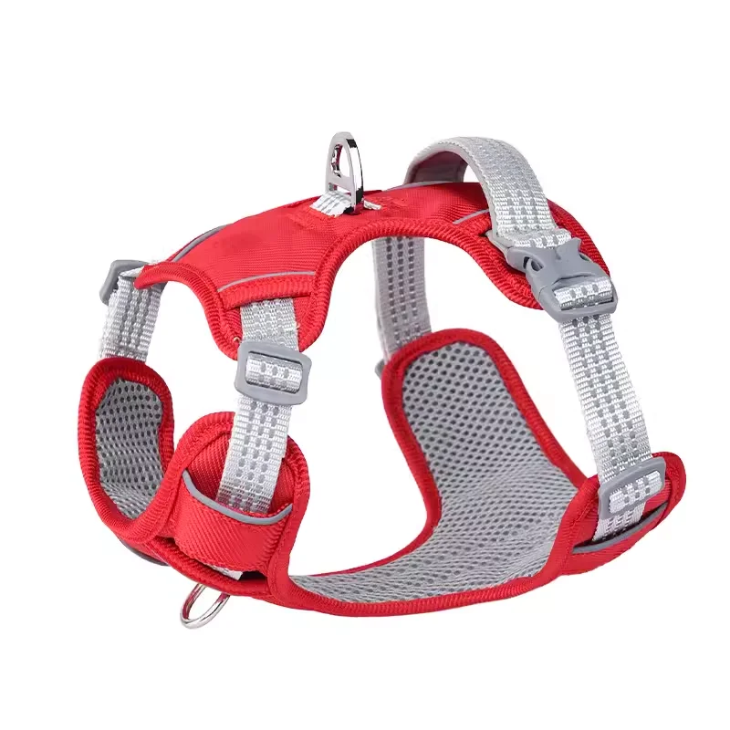Hot Selling Customize Oxford Fabric Nylon Webbing Comfortable Mesh Padded Dog Harness For Small Medium Large Sizes Dogs Walking