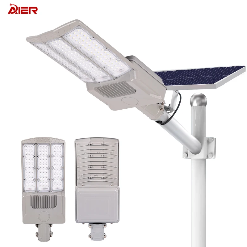 New Outdoor Lighting Waterproof 400w Three-Sided Solar Led Street Light With Polysilicon Solar Panel