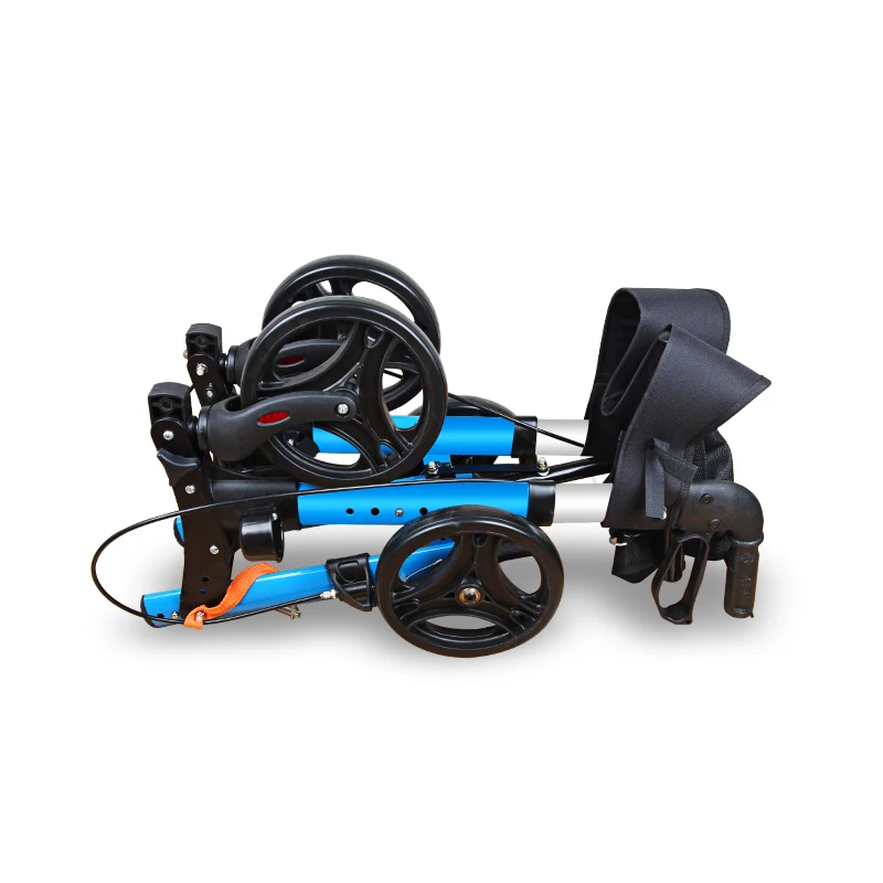 Aluminum Shopping Cart Mobile Medical Trolley For Elderly Walker Rollator