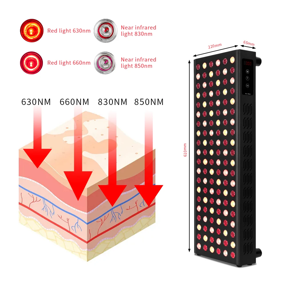 Pdt Machine 600w Heating Infrared No Flicker Red Light Led Therapy Panel