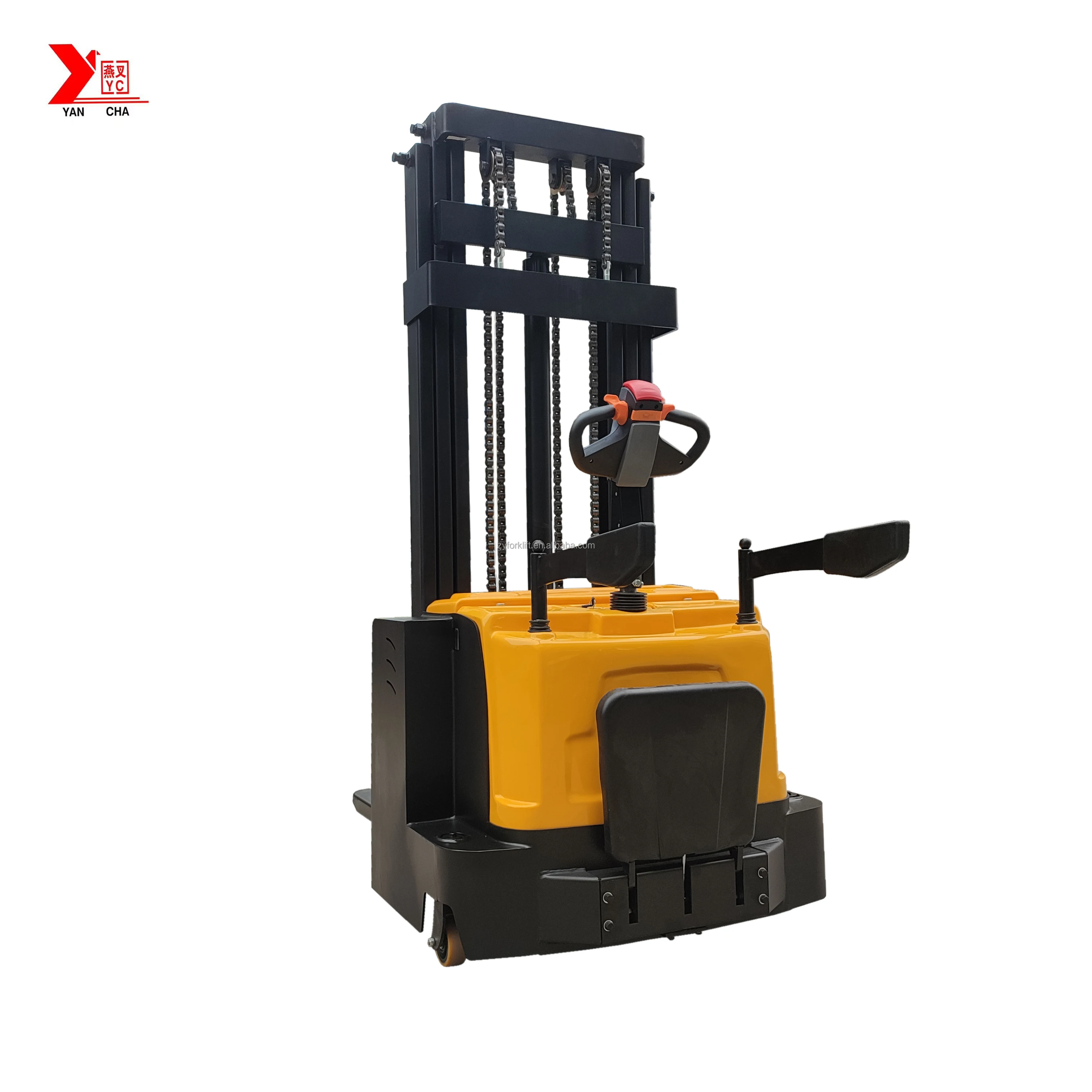 Convenience Warehouse Handing Equipment 1-3 Ton Capacity Loading Electric Pallet Stacker Forklift