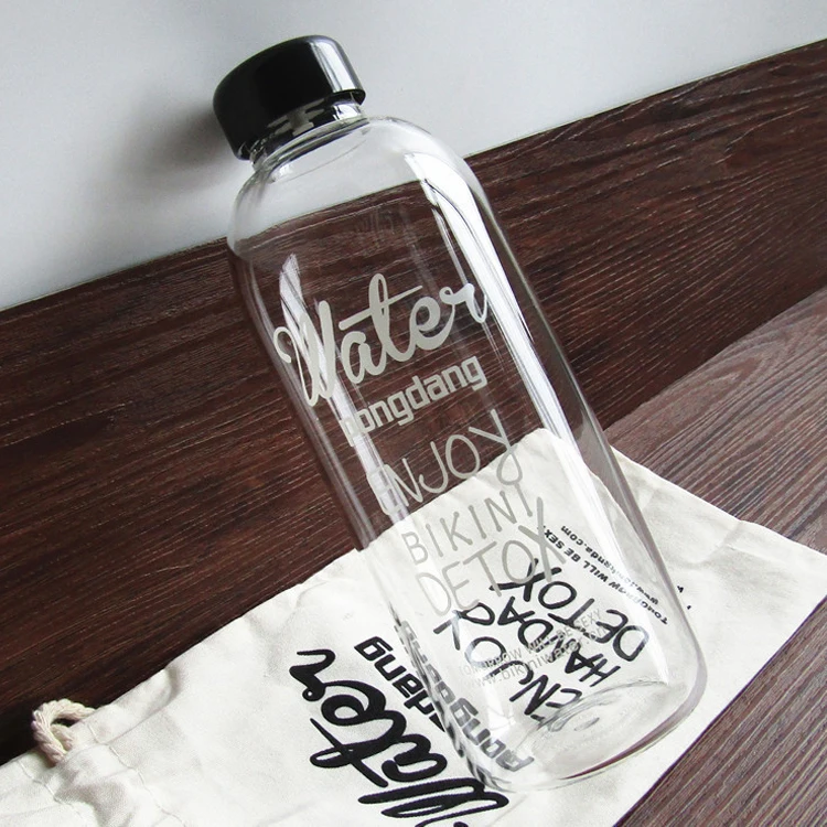 Whole Sale Glass Bottle Water Glass Borosilicate Bottle Water Shatterproof 22Oz Glass Jar Tumbler For Girls
