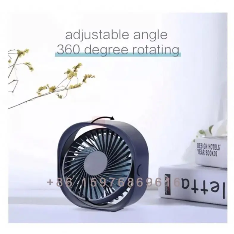 Portable Personal 360 Degree Rotatable Car Outdoor Travel 2000Mah Mini Desk Home Office Outdoor Desktop Fan