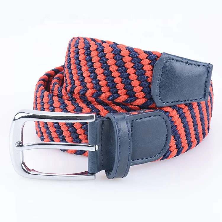 Цветной эластичный плетеный модный ремень из ткани, вязаный ремень, уникальные аксессуары OEM на заказ