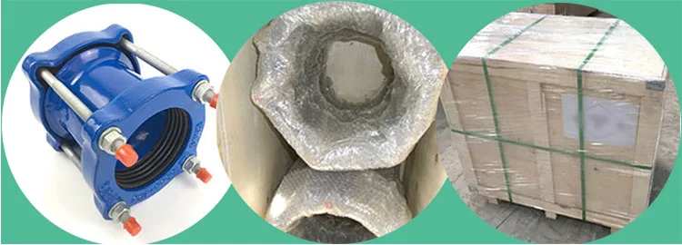 Flexible universal coupling flange adaptor dismantling ductile iron gibault joints