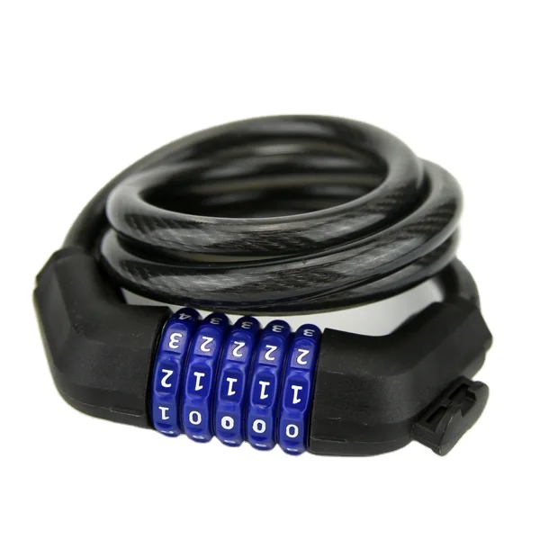 CH-503 PVC coating ABS cable lock  0.8*120cm length bike lock 5 digit combination