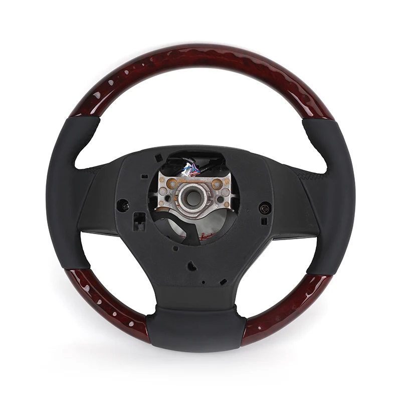 Модернизированный деревянный кожаный руль для Toyota Rav 4 Highlander Harrier Reiz Fj Cuiser Alphard Yaris Corolla Altis 2024