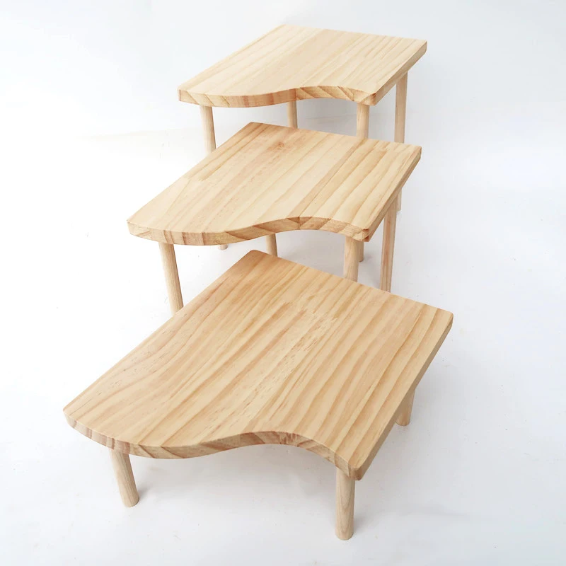 Hamster Toys Solid Wood Stairs Pine Stairs Ladder Platform Ladder Stump Golden Bear Landscaping Cage Wave Platform Lands