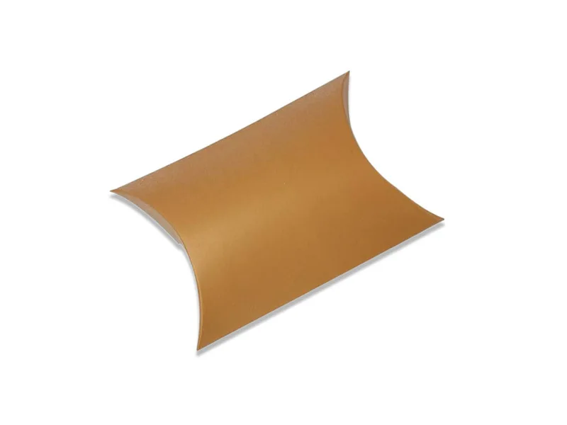 Custom logo  kraft paper pillow packaging box for Jewelry extension packaging