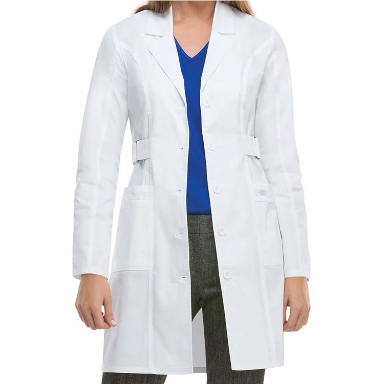 Custom long sleeve doctor clothing mandarin collar white lab coat