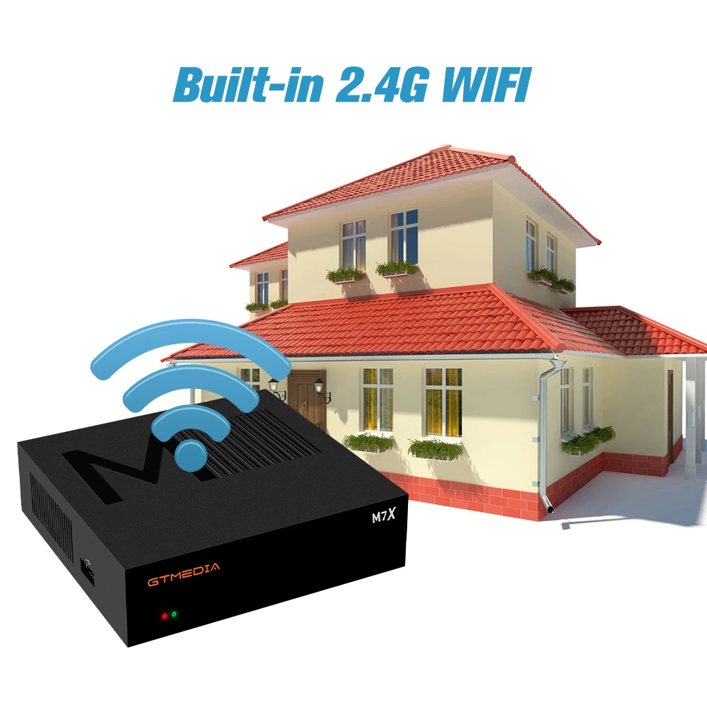 GTMedia M7X для Бразилии DVB-S2-цифра спутниковый телевизионный ресивер Встроенный 2 4G Поддержка Wi-Fi Biss key Икс SKS cccамс Newcamd 70W 63 Вт 75