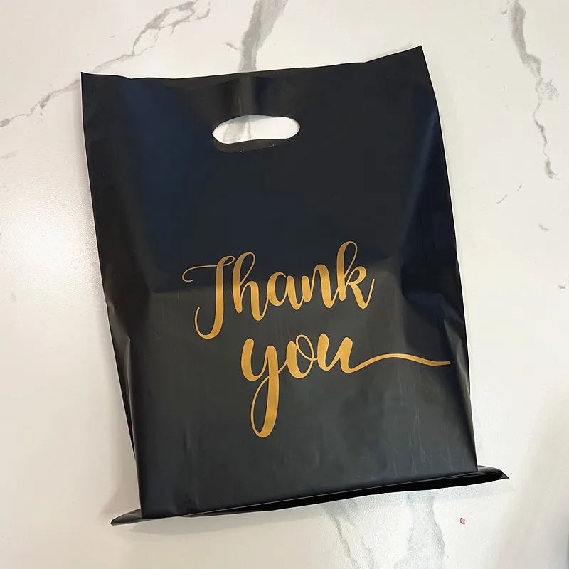 Eco-friendly 100% Compostable Biodegradable Plastic Die Cut Carry Shopping Bags For Clothes Custom Own Logo
