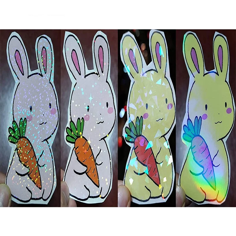 Transparent Holographic Lamination Overlay Film BOPP Material With Texture Photo Laminating Pouch A4 Size With Many Patterns