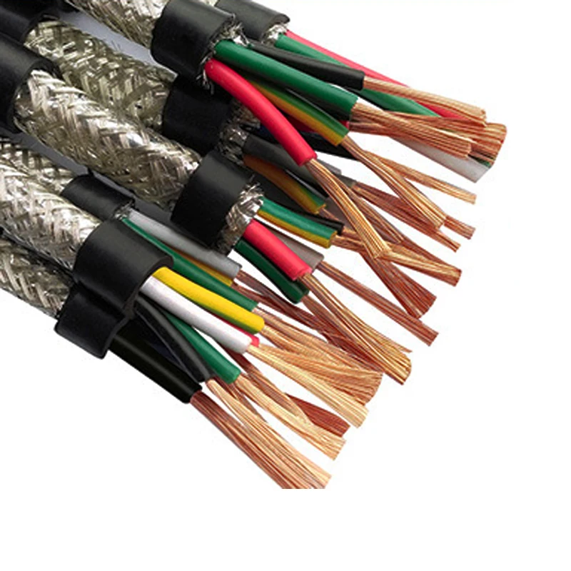 Factory OEM RVVP  control cable  17 16 awg 1.0mm   flexible 16 12 4 core multi conductor shielding cable