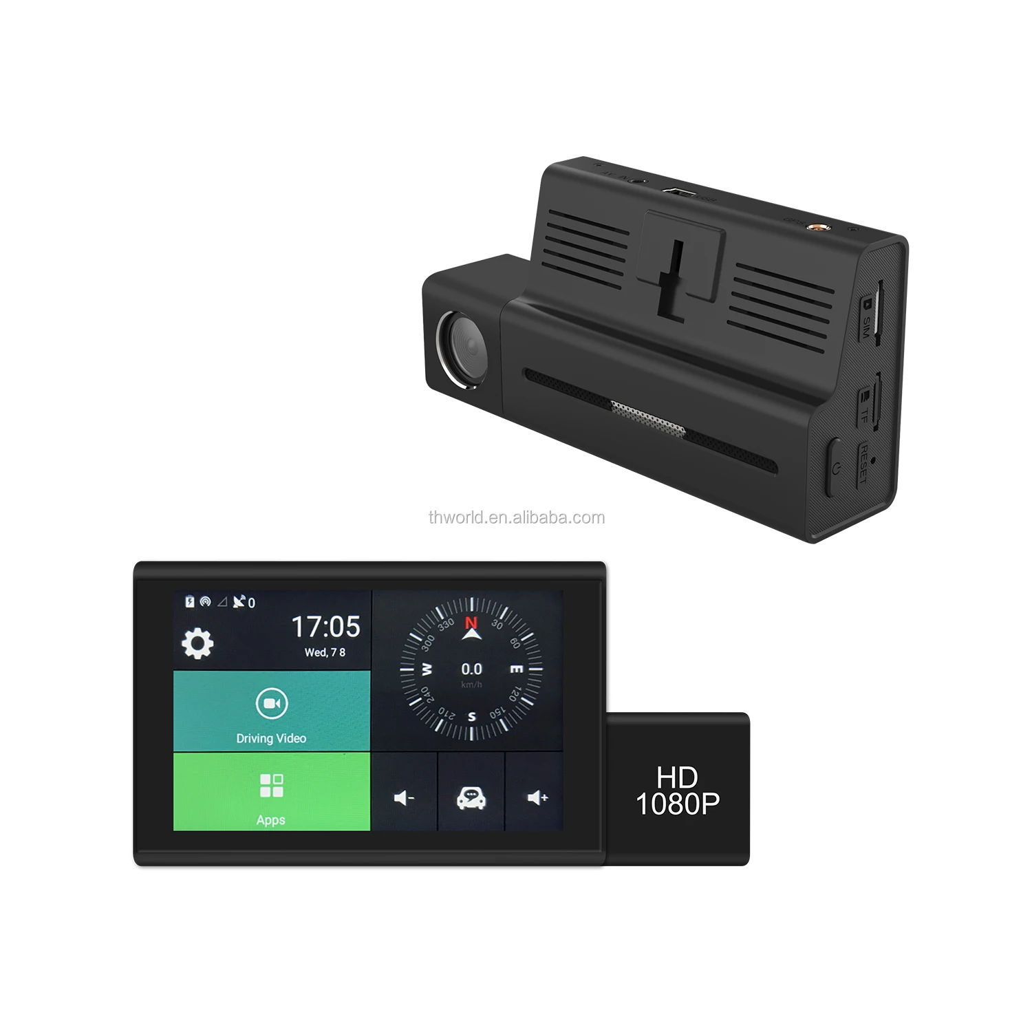 3G SIM INTERNET full hd car driving dashcam 3.0 inch IPS Capacitive Touch Panel vehicle safety camera Android 5.0 GPS Car DVR