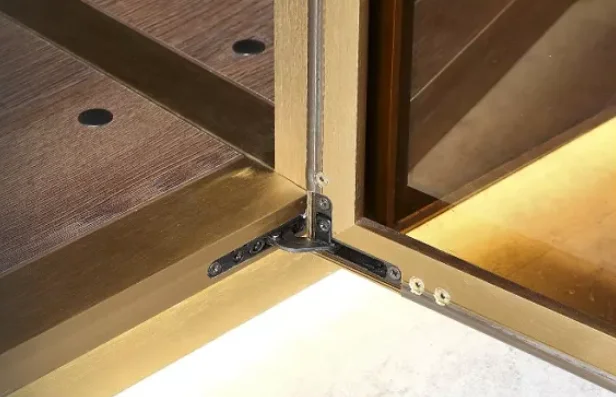 Minimalism Cabinet Closet Wardrobe Door Profiles Italy Style Anodized Gold Black Aluminum Frame Kitchen Glass Door Profile