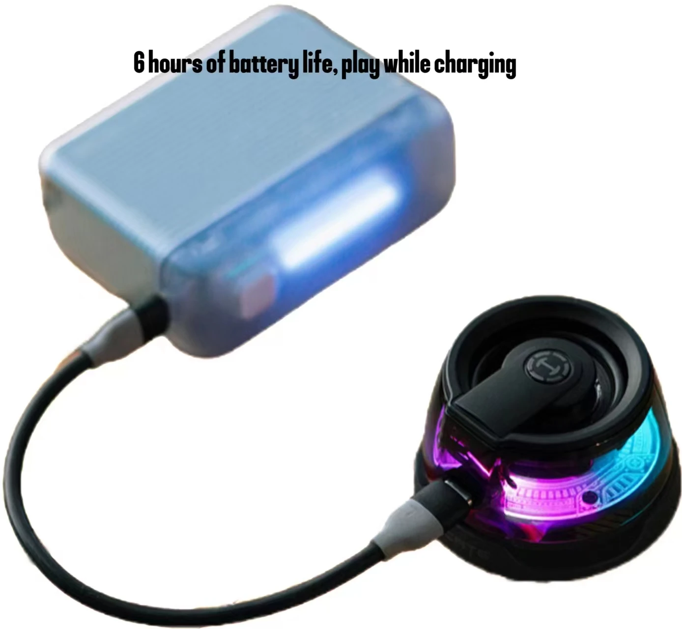 LED outdoor portable magnetic music speaker karaoke home desktop video game subwoofer small speaker