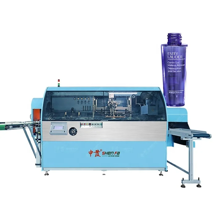 Full Automatic Single Color UV curing Cylindrical Screen Printer On Round/Flat Square Bottle