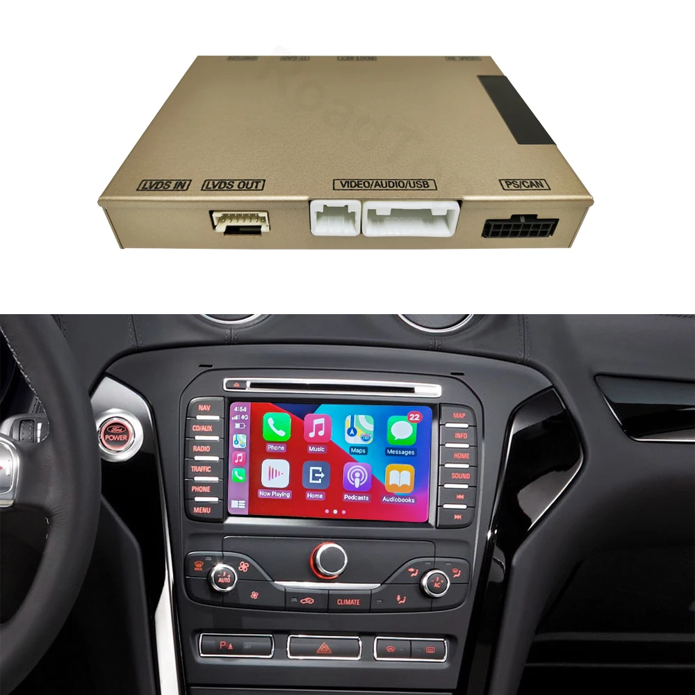 Дорожное верхнее зеркало беспроводное устройство CarPlay автомобильный интерфейс Android декодер для Ford Explorer Fusion Mondeo