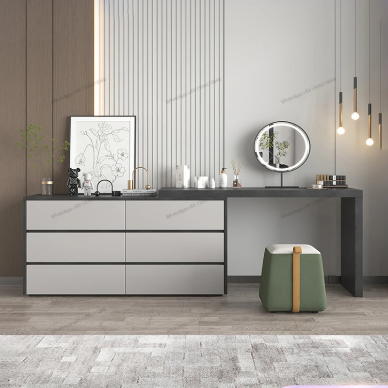 Bedroom Dressing Table Storage Cabinet Combination Integrated Cabinet Multifunctional Makeup Table Bed Tail Bucket Cabinet Advan